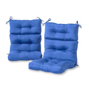 Solid Marine Outdoor High Back Dining Chair Cushion (2-Pack)