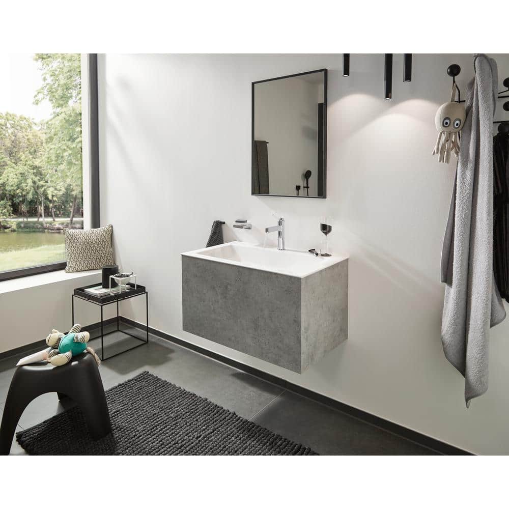 Modern Elegance Chrome Black Single-Hole Faucet with Ceramic Disc Valve