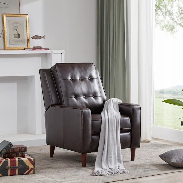 faux leather recliner arm chair