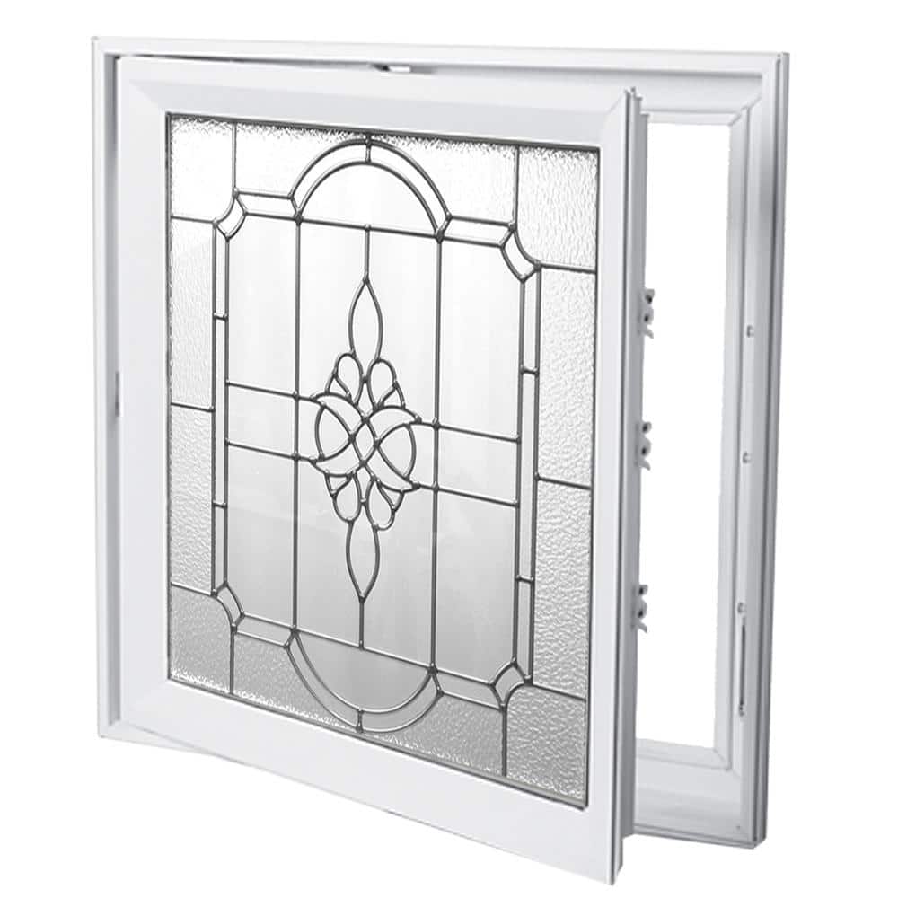 Hy-Lite 27.25 in. x 27.25 in. Victorian PE Left-Handed Triple-Pane ...