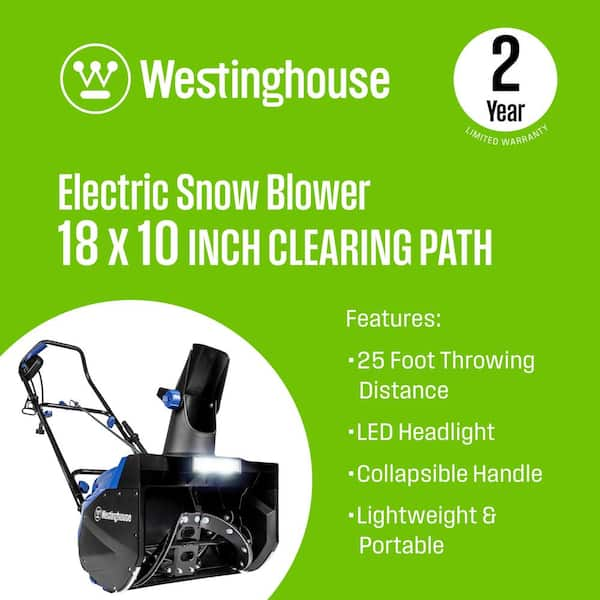 18 in. 120-Volt Single-Stage Corded Electric Snow Blower