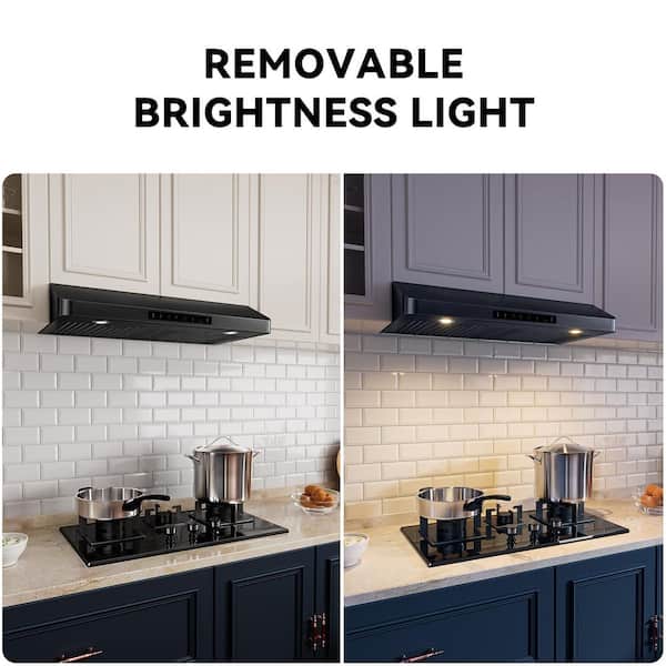 iKTCH 36 in. 900CFM Ducted Under Cabinet Range Hood in Black iKTCH 36 in. 900CFM Ducted Under Cabinet Range Hood in Black