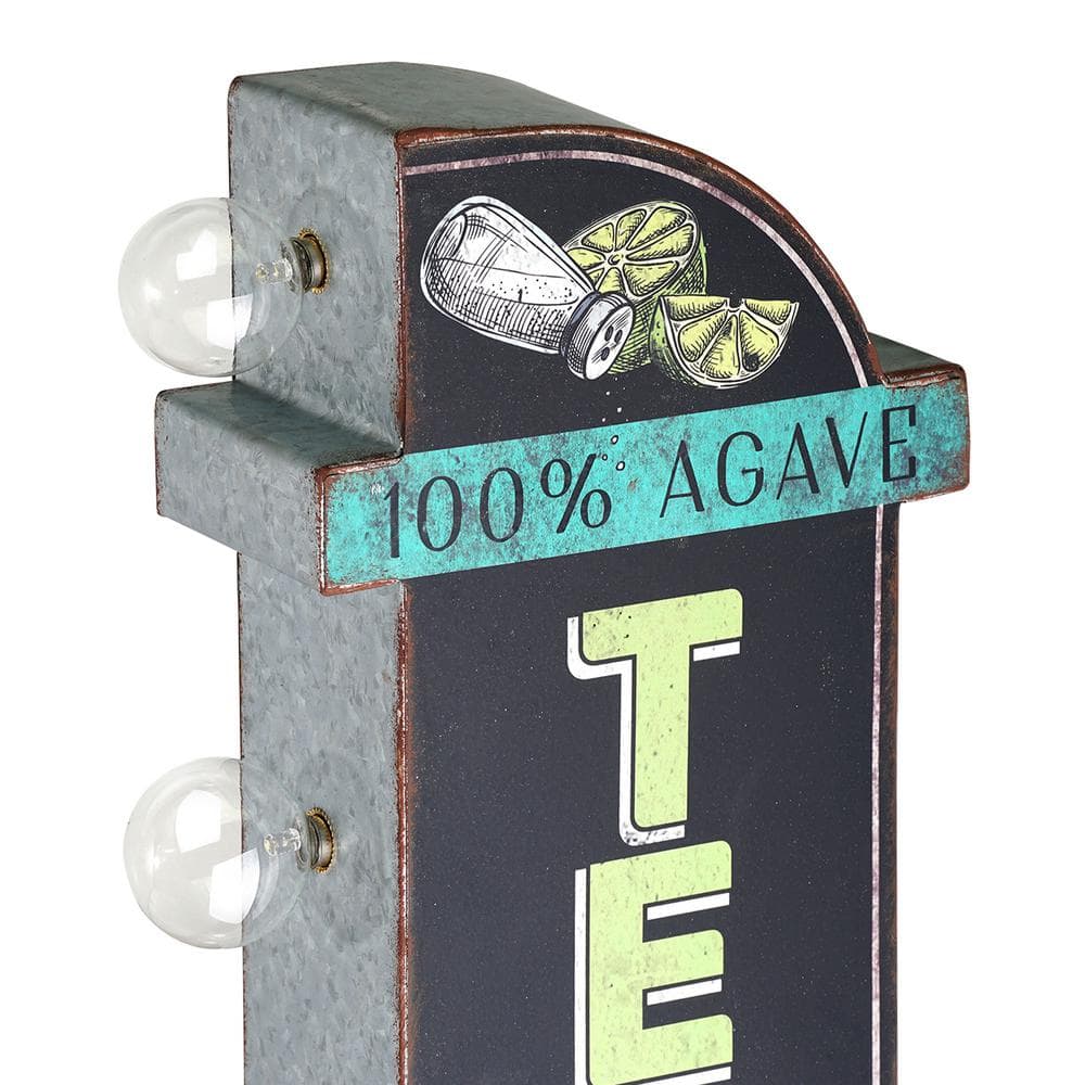 Rustic Metal LED Agave Tequila Marquee Sign