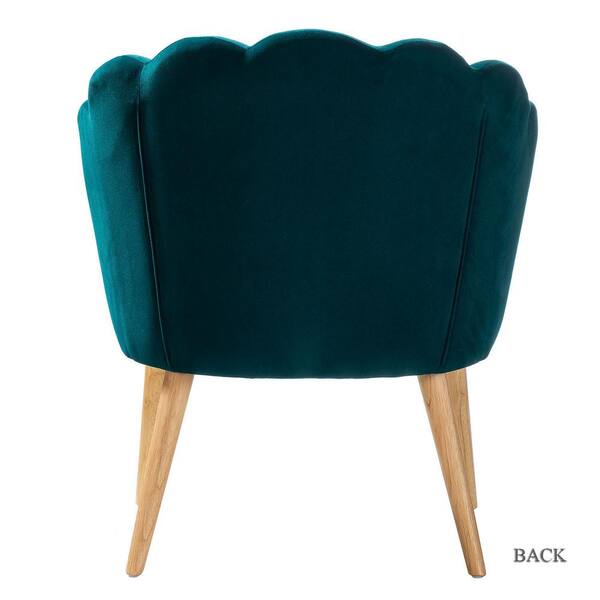 teal scallop chair