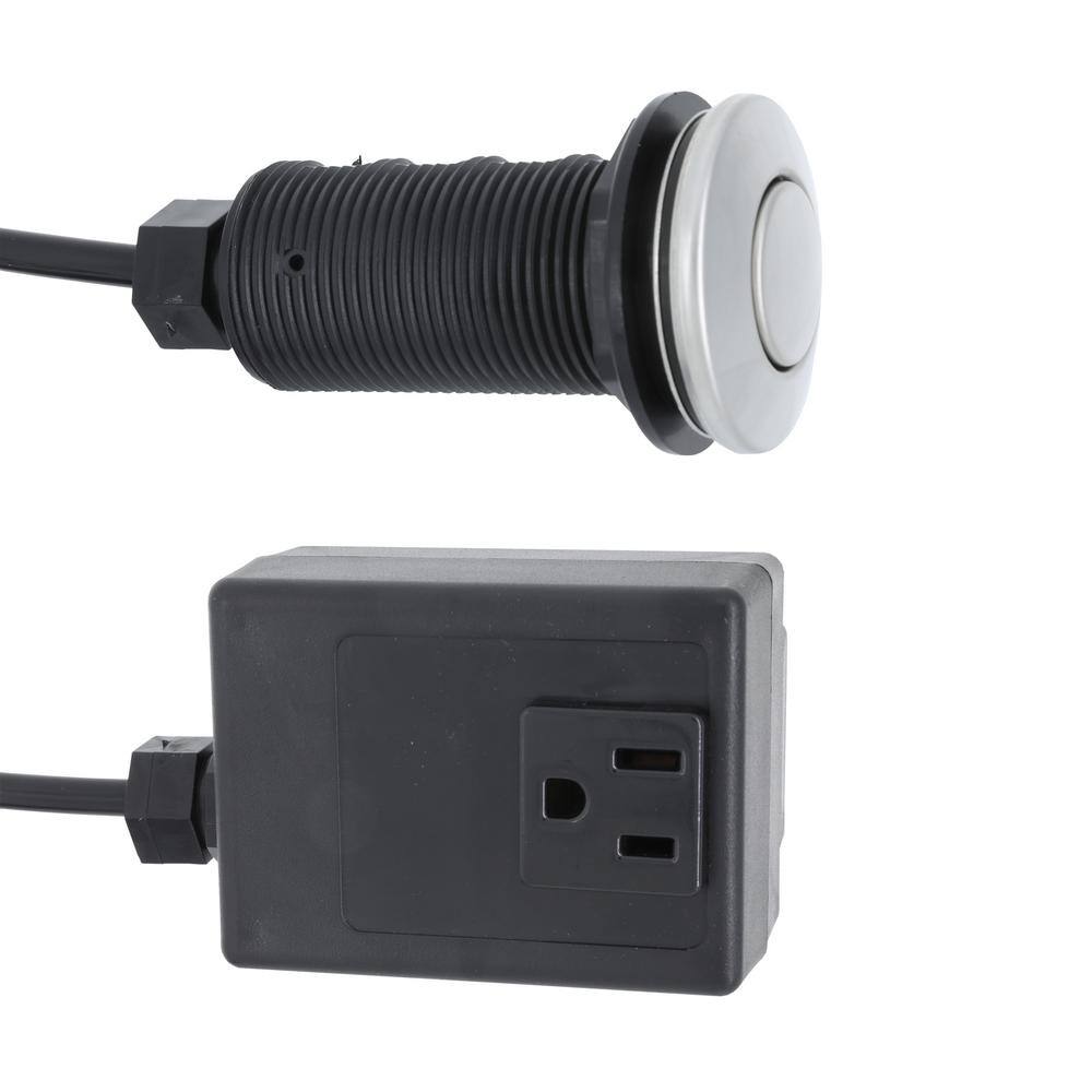 DANCO Top Mount Air Switch for Garbage Disposals with Chrome Button