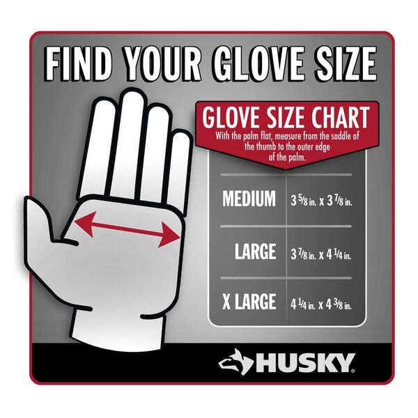 Husky Medium Grain Cowhide Water Resistant Leather Work Glove HK86009-MCC6  - The Home Depot