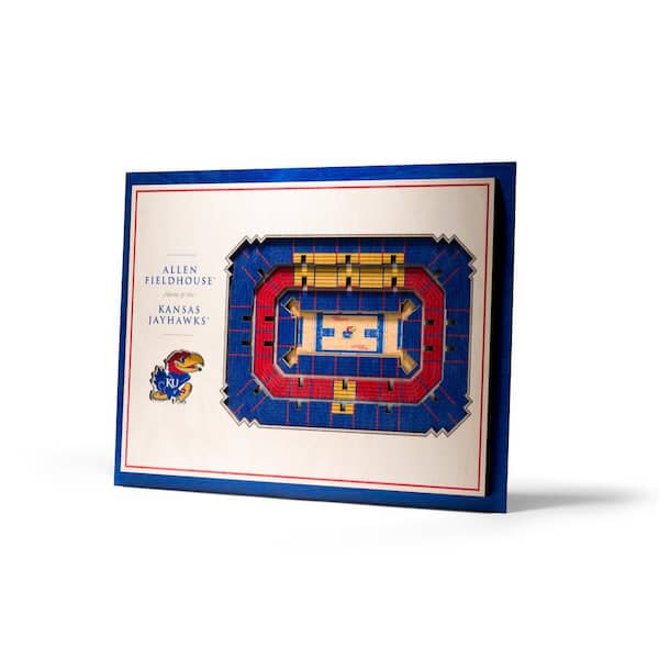 YouTheFan NCAA Kansas Jayhawks 5-Layer Stadiumviews 3D Wooden Wall Art