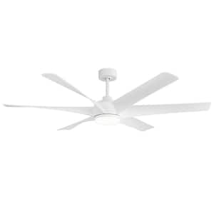 Hector II 65 in. Integrated LED Indoor White Ceiling Fan with Light and Remote Control Included