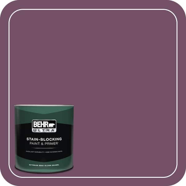 BEHR ULTRA 1 qt. #690D-7 Radicchio Semi-Gloss Enamel Exterior Paint & Primer