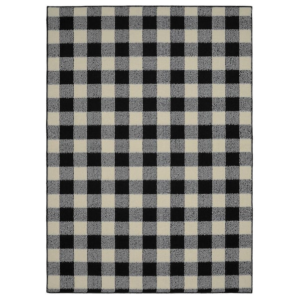 Garland Rug Country Living Black/Ivory 5 ft. x 7 ft. Area Rug