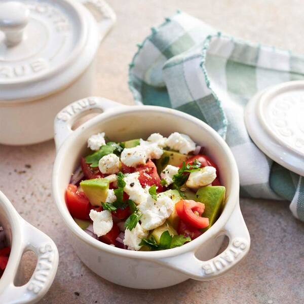 staub Ceramic 3-pc Mini Round Cocotte Set - White 1015095 - The