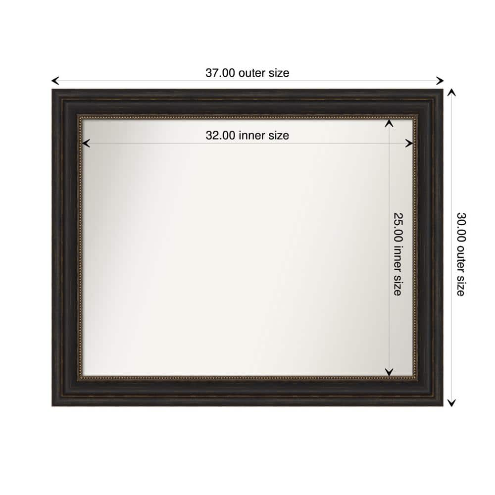 Amanti Art Accent Bronze 37 in. x 30 in. Custom Non-Beveled Polystyrene ...