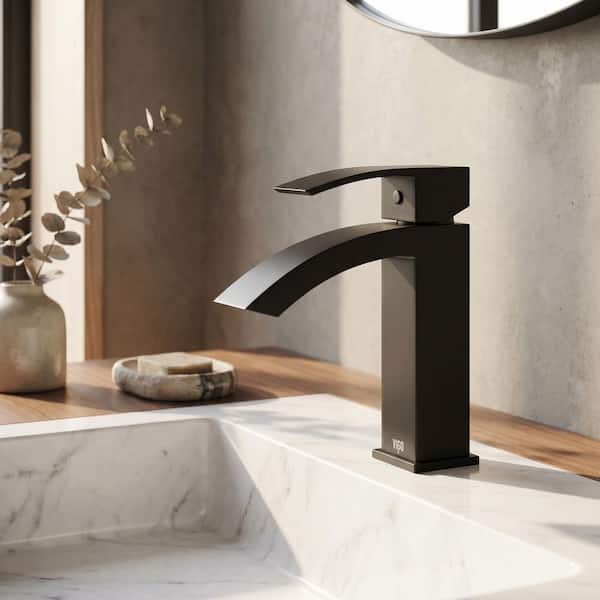 VIGO Satro Single Handle Single-Hole Bathroom Faucet in Matte