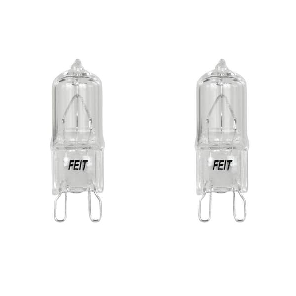 Feit Electric 35-Watt Bright White (3000K) T4 G9 Bi-Pin Base Dimmable Decorative Halogen Light Bulb (2-Pack)