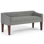 Parris 50 in. Wide Contemporary Upholstered Bench in Pebble Grey
