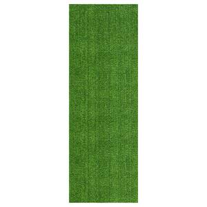 Meadowland Collection Waterproof Solid 2x5 Indoor/Outdoor Artificial Grass Runner Rug, 22 in. x 59 in., Green