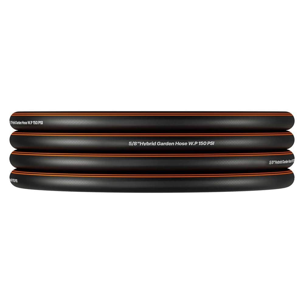 Garden Hose 25 ft 5/8 in 4-Layer Rubber 150 PSI Working 600 PSI Burst 3/4 in Fitting for Apartment Balcony Patio Starter price history on PriceWatchPro