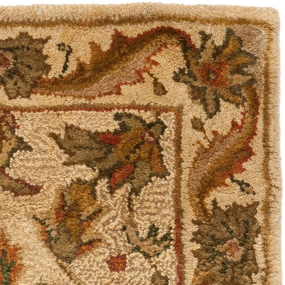 Handmade Gold Wool Tufted Reversible Rug, 4' x 6'