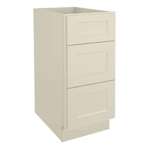 15 in. W x 24 in. D x 34.5 in. H in Antique White Plywood Ready to Assemble Drawer Base Kitchen Cabinet with 3-Drawers