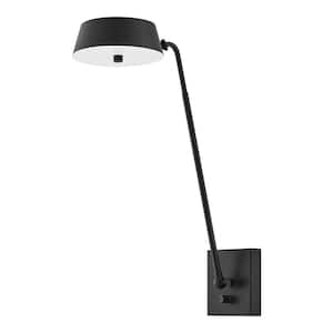 Penzien 6.125 in. 1-Light LED Matte Black Wall Sconce