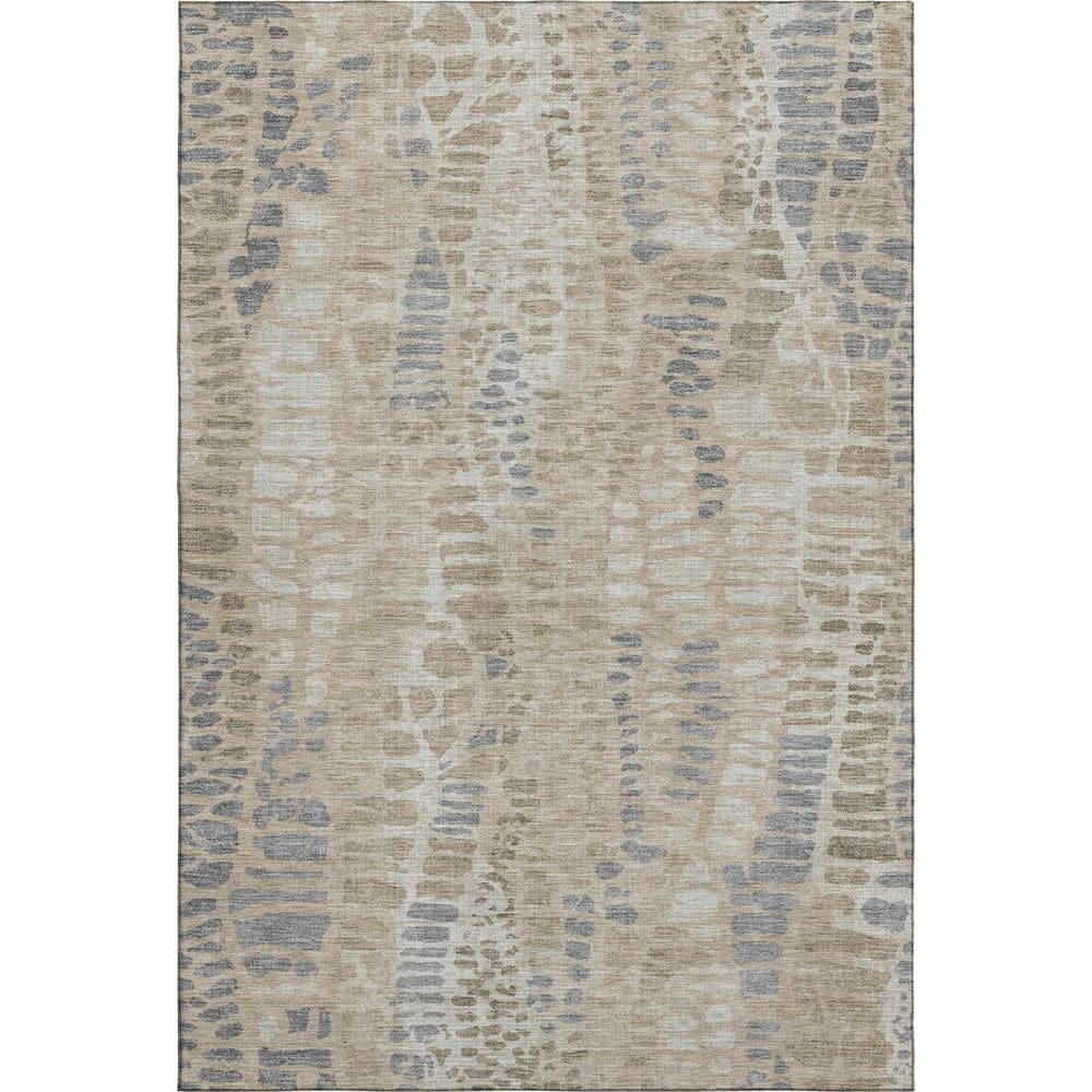 Mayfield Premium Machine Washable Abstract AMF2382 Beige 5 ft. x 7 ft. 6 in. Area Rug price history on PriceWatchPro