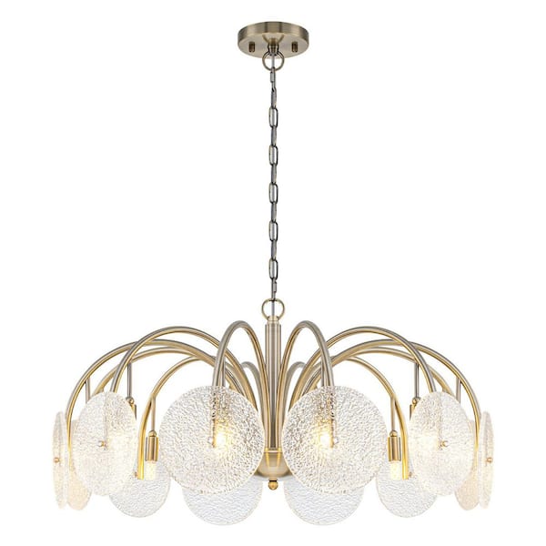 MENCOLULU 27.6 in. 12-Light Antique Bronze Metal Chandelier with