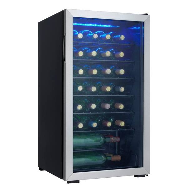 Danby Single Zone 36 Bottle Free Standing Wine Cooler Dwc036a1bssdb 6 The Home Depot