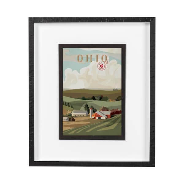 Ohio Go Series Black Framed Wall Art 25.5 in. x 21.5 in.