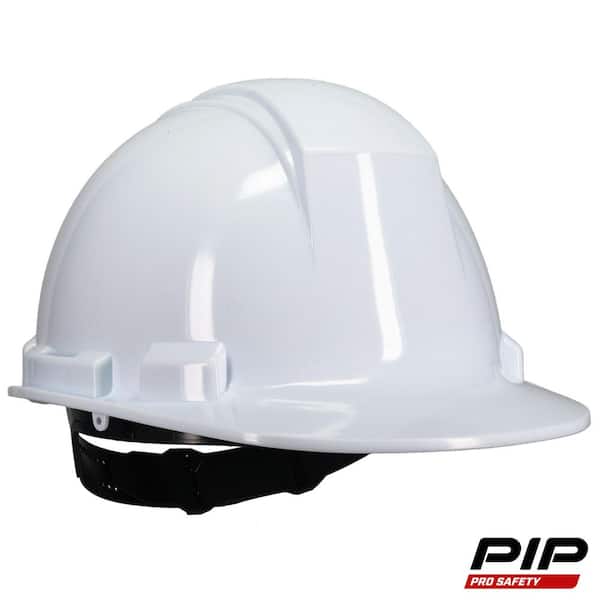White Type 1 Class E Hard Hat with 4-Point Pinlock Suspension