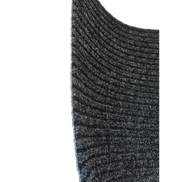 Ribbed Charcoal 18 in. x 27 in. Dirt Resistant Non-Slip Indoor Door Mat