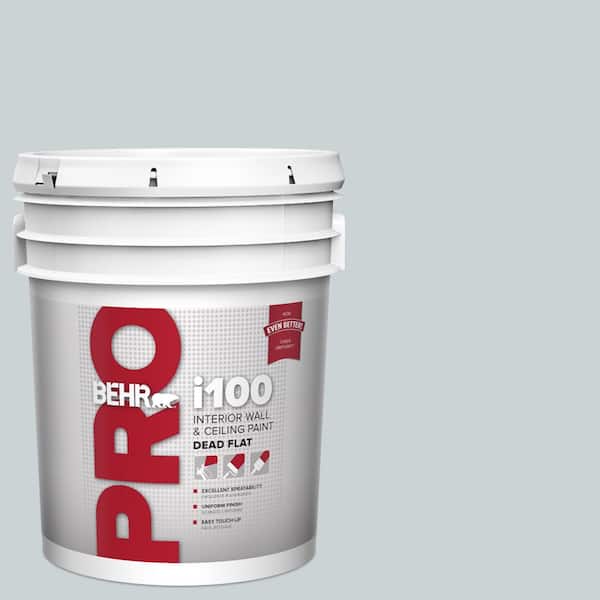 BEHR PRO 5 gal. #N490-1 Absolute Zero Dead Flat Interior Paint