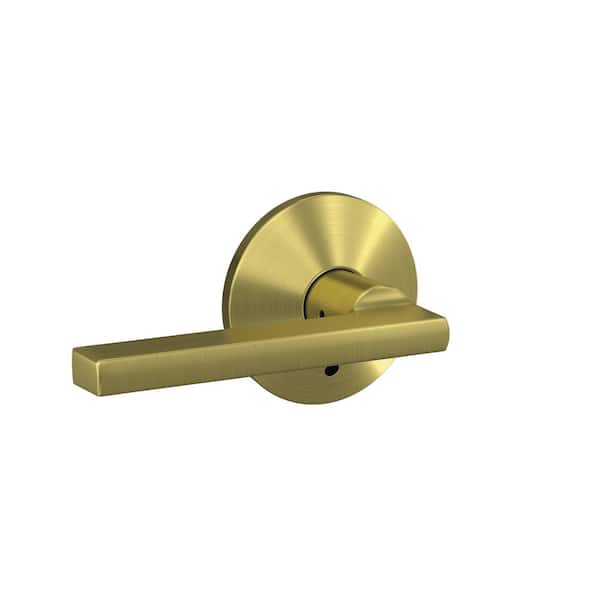 Schlage Custom Latitude Satin Brass Kinsler Trim Dummy Door Lever (2-pack)