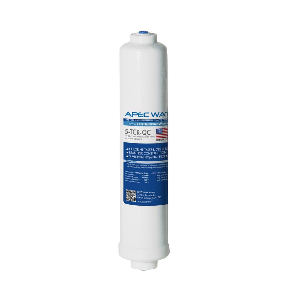 AQUACREST 5 Years Capacity - Inline Water Filter for Refrigerator with  1/4-Inch