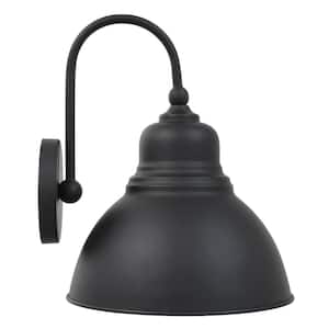 Dover 1-Light Antique Black Outdoor Wall Mount Barn Light Sconce with Edison LED Light Bulb Included