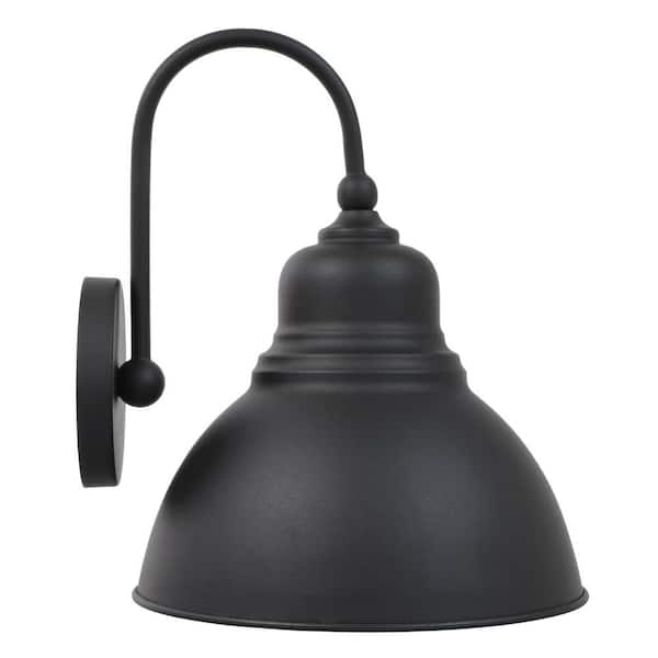 Sylvania Dover 1-Light Antique Black Outdoor Wall Mount Barn Light Sconce with Edison LED Light Bulb Included