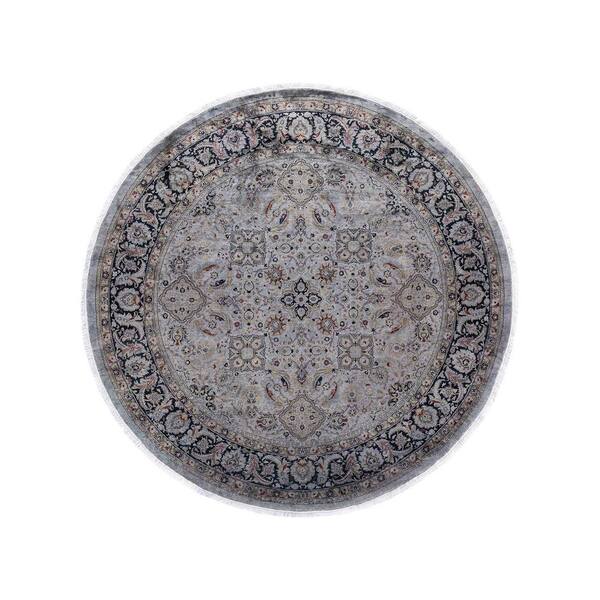 Solo Rugs One-of-a-Kind Contemporary Gray 7 ft. x 7 ft. Hand Knotted Overdyed Area Rug