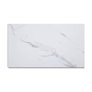 25.6 in. L x 14.8 in. W Carrara Marble No Grout Vinyl Wall Tile (21 sq. ft./case)