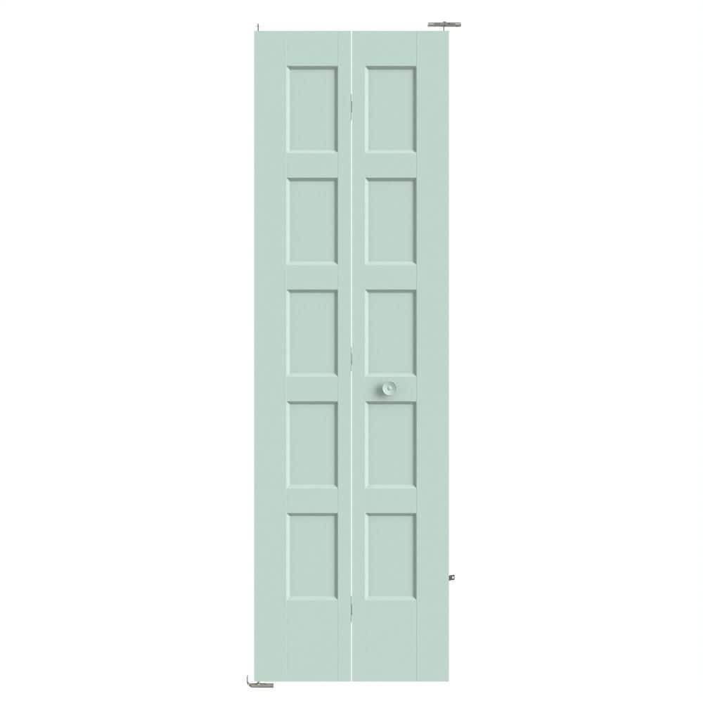 24 in. x 80 in. 5-Panel Bayshore Hollow Core Sea Glass Molded Composite Bi-Fold Door price history on PriceWatchPro