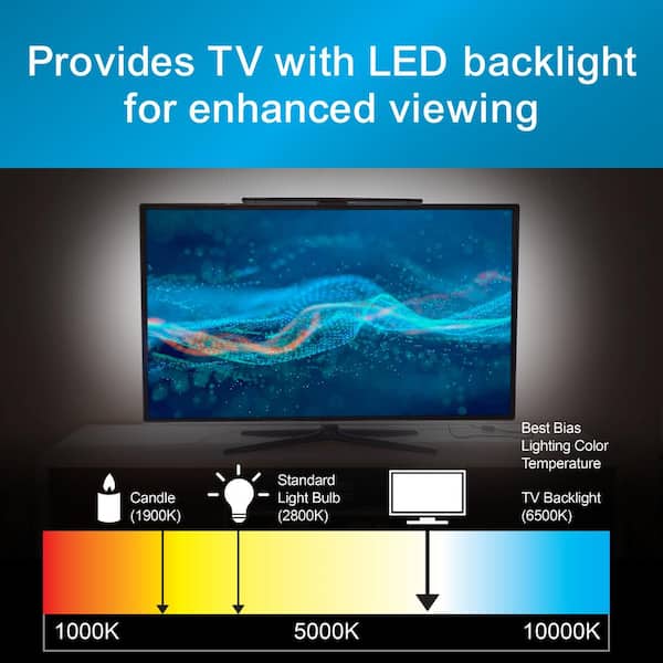 GE Indoor HDTV LED Antenna UHF 4K Depot 57284 Lighting, 45-Mile The with 1080P Color-changing - Ready Home VHF Range