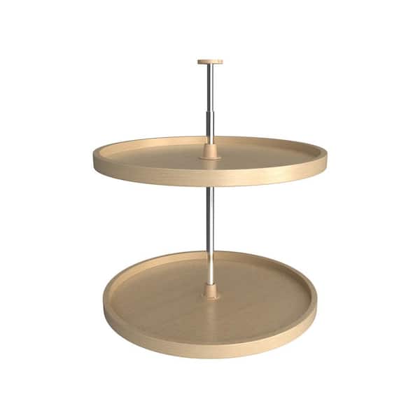 Rev-A-Shelf 28 in. Banded Wood Full Circle Lazy Susans 2-Shelf