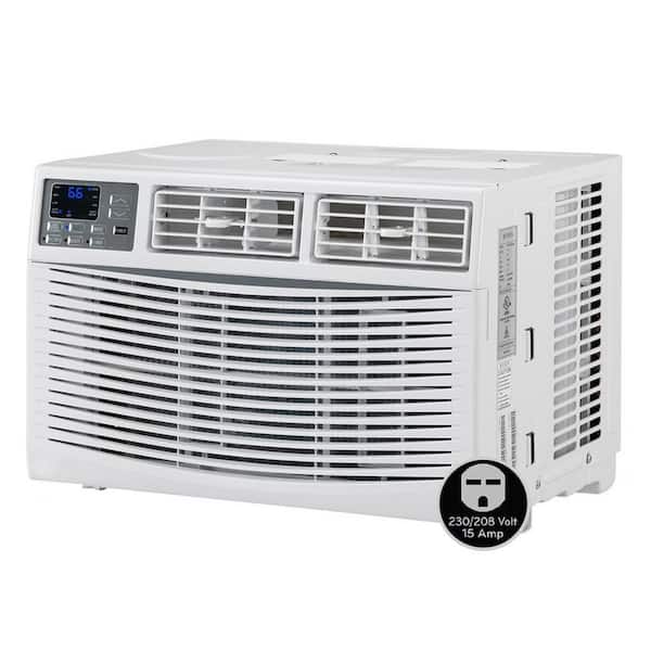 18000 BTU (DOE) 230-Volt Wi-Fi Window Air Conditioner Cools with Remote in White