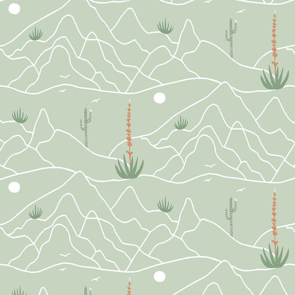 Desert Afternoon Sage Vinyl Peel and Stick Wallpaper Roll (Covers 30.75 sq.