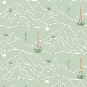 Desert Afternoon Sage Vinyl Peel and Stick Wallpaper Roll (Covers 30.75 sq. ft.)