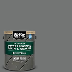 1 gal. #N520-5 Iron Mountain Solid Color Waterproofing Exterior Wood Stain and Sealer