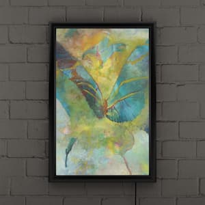 "Butterflight" by Rickey Lewis Framed with LED Light Abstract Wall Art 16 in. x 24 in.