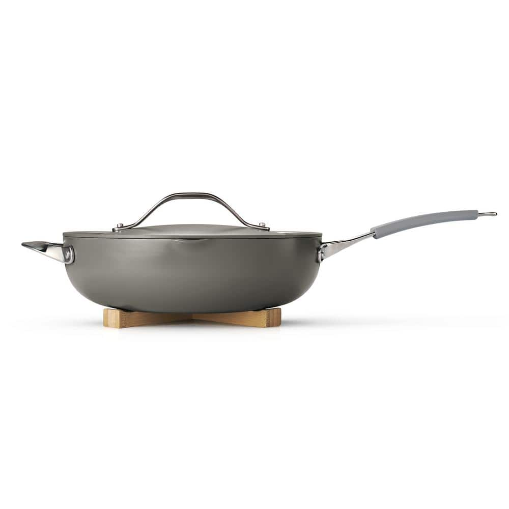 Tramontina All In One Plus Pan 5 qt. Aluminum Ceramic Nonstick, Charcoal