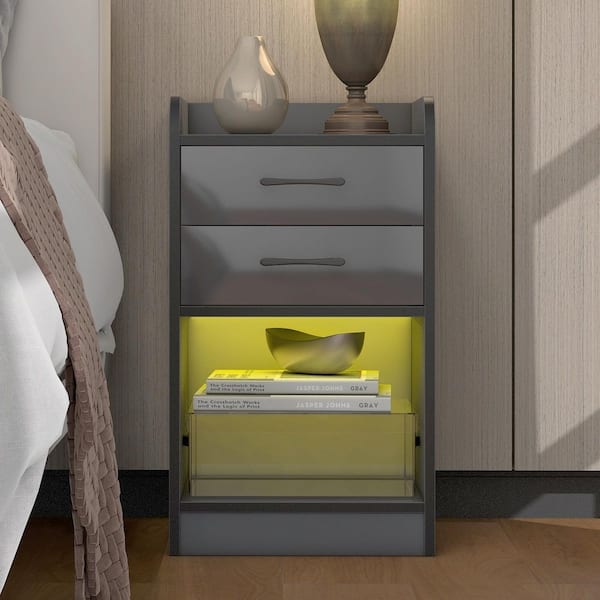 blythe 2-drawer side table with usb port