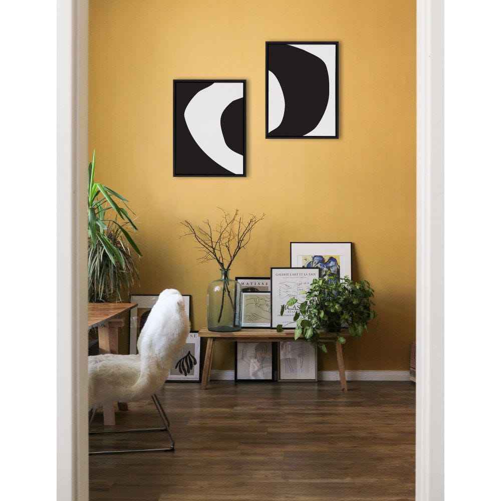 Minimalist Black and White Abstract Canvas Art Set, 18x24