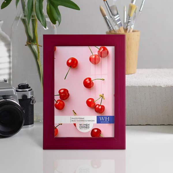 Wexford Home Woodgrain 5 in. x 7 in. Cherry Red Picture Frame (Set of 2)  WF501C-2 - The Home Depot