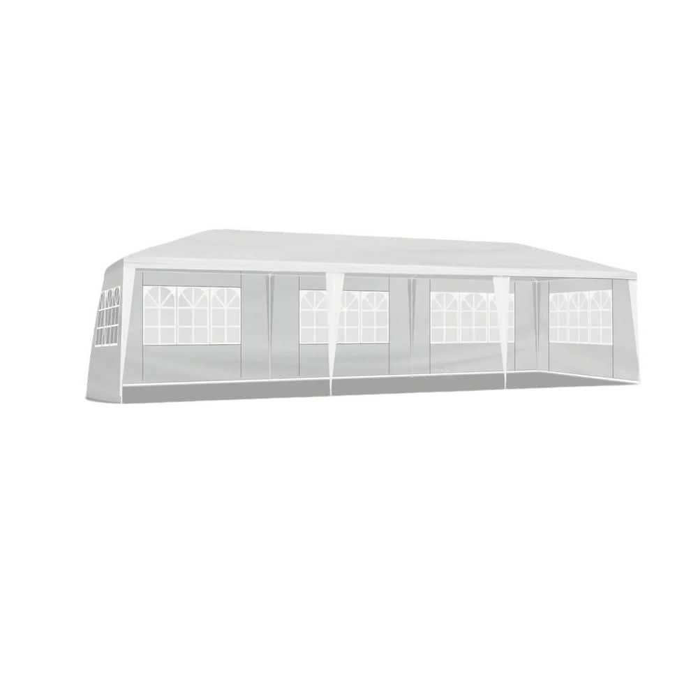 ESILOO Deluxe Series 10 ft. x 30 ft. White Canopy Heavy-Duty